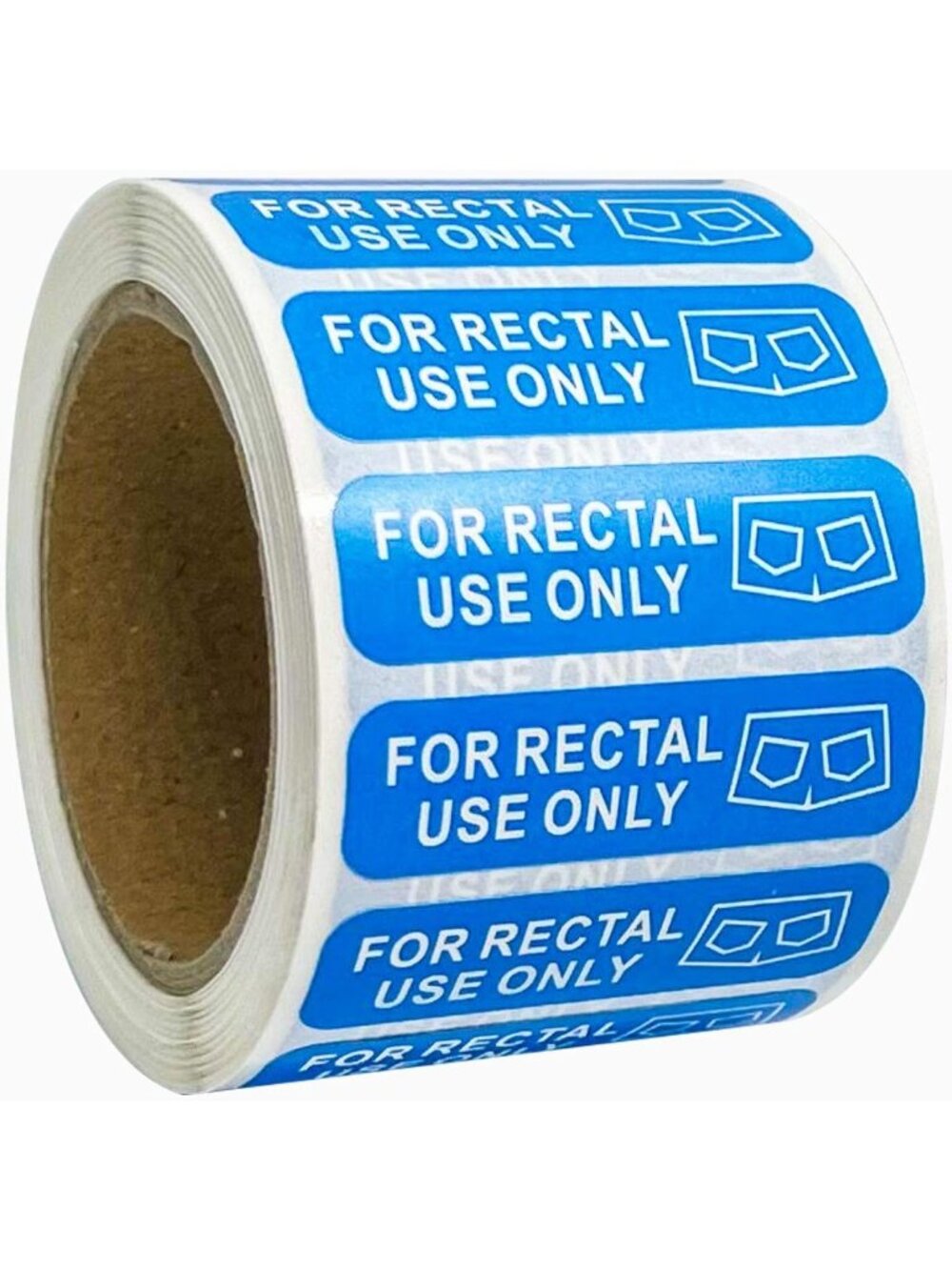 500 Waterproof Rectal Use Only Stickers - 1.5” x 0.433” Durable PVC, Easy Read